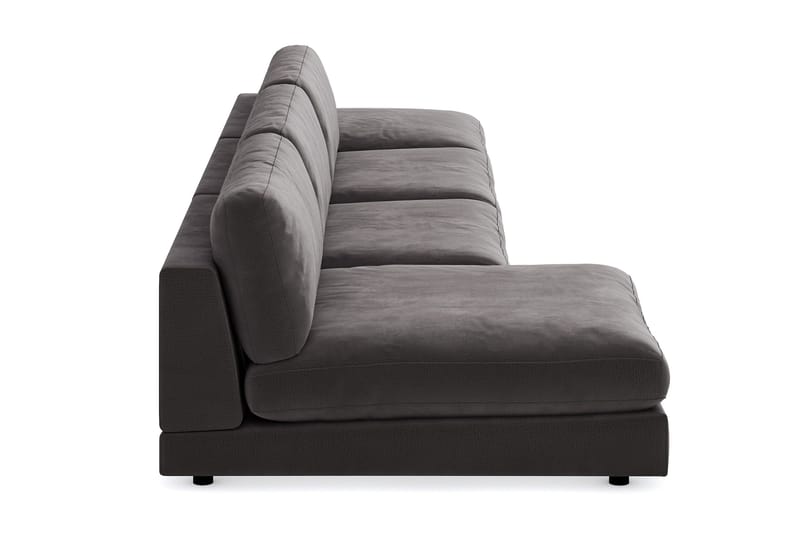 Arken U-modulsoffa med Divan Vändbar Sammet - Mörkgrå - Möbler - Soffa - Modulsoffa - Komplett modulsoffa