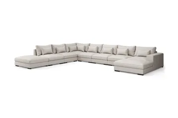 Dubai Stor U-modulsoffa Byggbar med Divan Höger Extra Djup - Ljus / Beige - Möbler - Soffa - Modulsoffa - Komplett modulsoffa