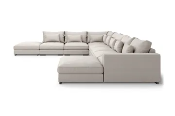 Dubai Stor U-modulsoffa Byggbar med Divan Höger Extra Djup - Ljus / Beige - Möbler - Soffa - Modulsoffa - Komplett modulsoffa