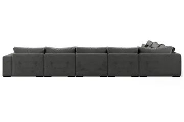 Dubai Stor U-modulsoffa Large med Divan Höger Sammet Extra Djup - Mörkgrå - Möbler - Soffa - Modulsoffa - Komplett modulsoffa