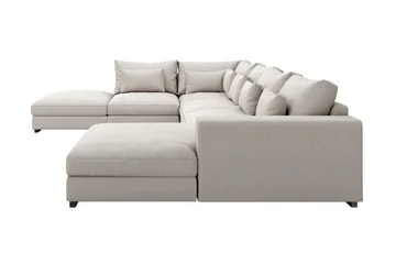 Dubai Stor U-modulsoffa med Divan Höger 432 cm - Beige - Möbler - Soffa - Modulsoffa - Komplett modulsoffa