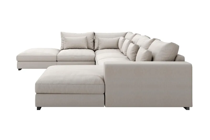 Dubai Stor U-modulsoffa med Divan Höger 432 cm Extra Djup - Beige - Möbler - Soffa - Modulsoffa - Komplett modulsoffa