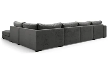 Dubai Stor U Soffa modul med Divan Vänster Sammet Extra djup - Mörkgrå - Möbler - Soffa - Modulsoffa - Komplett modulsoffa