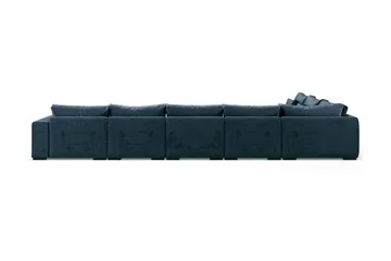 Dubai U-modulsoffa Large med Divan Höger Sammet Extra Djup - Blå - Möbler - Soffa - Modulsoffa - Komplett modulsoffa