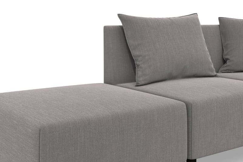 Modulsoffa Darlene 2,5-sits med Fotpall - Linnegrå - Komplett modulsoffa