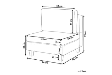 Skintebo Modulsoffa - Svart - Möbler - Soffa - Modulsoffa - Mittmodul
