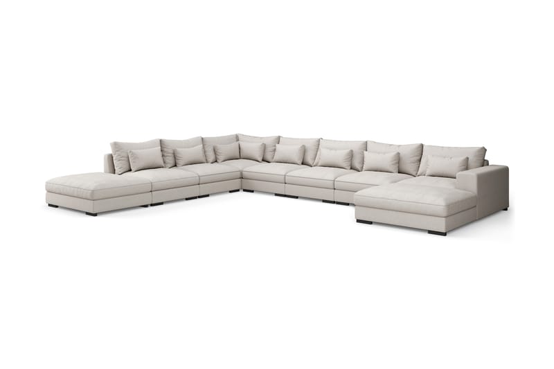 U-modulsoffa Dubai Large med Divan Höger - Beige - Möbler - Soffa - Modulsoffa - Komplett modulsoffa