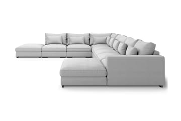 U-modulsoffa Dubai Large med Divan Höger - Ljusgrå - Möbler - Soffa - Modulsoffa - Komplett modulsoffa