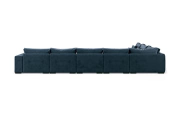 U-modulsoffa Dubai Large med Divan Höger Sammet - Blå - Möbler - Soffa - Modulsoffa - Komplett modulsoffa