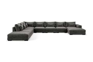 U-modulsoffa Dubai Large med Divan Höger Sammet
