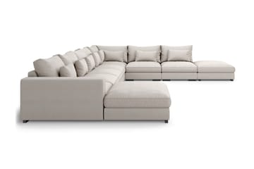 U-modulsoffa Dubai Large med Divan Vänster - Beige - Möbler - Soffa - Modulsoffa - Komplett modulsoffa