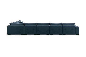 U-modulsoffa Dubai Large med Divan Vänster Sammet - Blå - Möbler - Soffa - Modulsoffa - Komplett modulsoffa