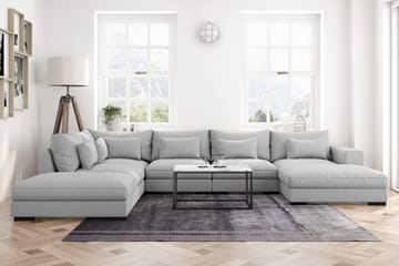 U-modulsoffa Dubai med Divan Höger - Ljusgrå - Möbler - Soffa - Modulsoffa - Komplett modulsoffa