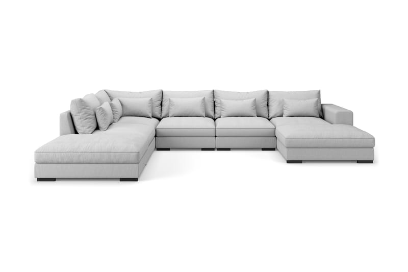 U-modulsoffa Dubai med Divan Höger - Ljusgrå - Möbler - Soffa - Modulsoffa - Komplett modulsoffa