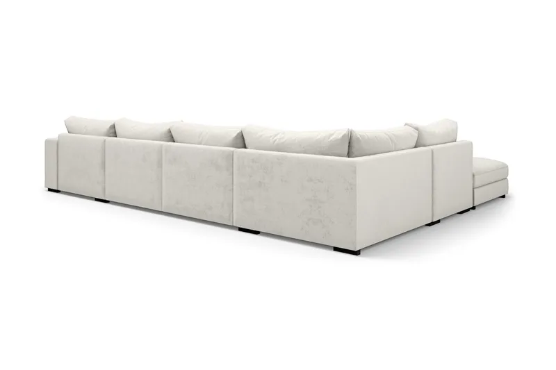 U-modulsoffa Dubai med Divan Höger Sammet - Vit - Möbler - Soffa - Modulsoffa - Komplett modulsoffa