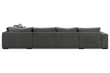 U-modulsoffa Dubai med Divan Vänster Sammet - Mörkgrå - Möbler - Soffa - Modulsoffa - Komplett modulsoffa