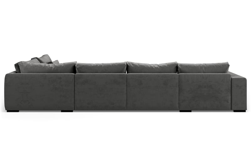 U-modulsoffa Dubai med Divan Vänster Sammet - Mörkgrå - Möbler - Soffa - Modulsoffa - Komplett modulsoffa