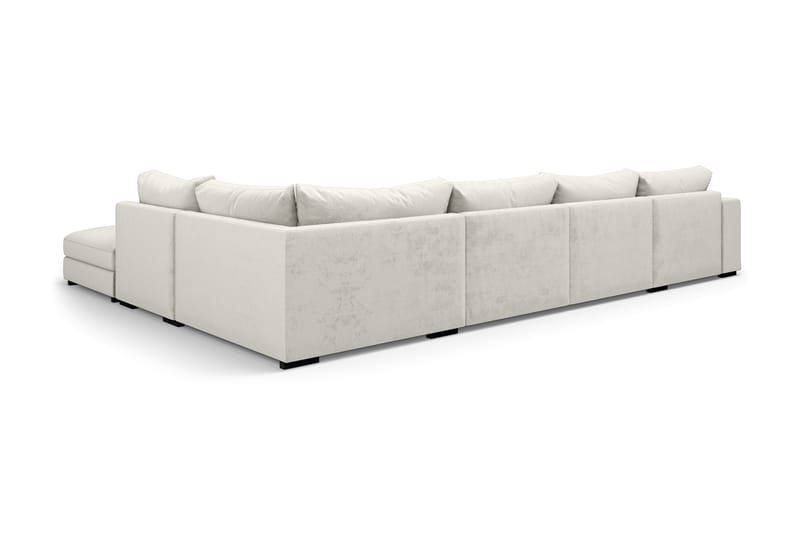 U-modulsoffa Dubai med Divan Vänster Sammet - Vit - Möbler - Soffa - Modulsoffa - Komplett modulsoffa