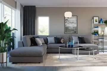 Arken 1-sits Mittmodul i Manchester 70 cm bred - Mörkgrå - Möbler - Soffa - Modulsoffa - Mittmodul