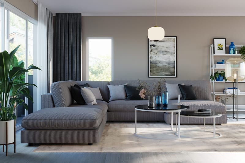 Arken 1-sits Mittmodul i Manchester 70 cm bred - Mörkgrå - Möbler - Soffa - Modulsoffa - Mittmodul