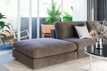 Arken 1-sits Mittmodul i Sammet 70 cm bred - Brun - Möbler - Soffa - Modulsoffa - Mittmodul