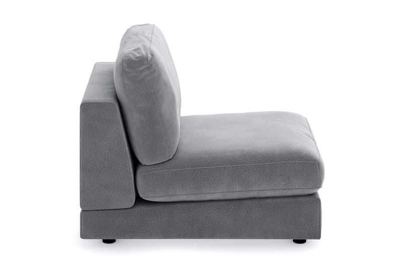 Arken 1-sits Mittmodul i Sammet 70 cm bred - Ljusgrå - Möbler - Soffa - Modulsoffa - Mittmodul