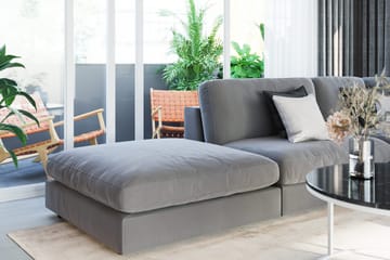 Arken 1-sits Mittmodul i Sammet 70 cm bred - Ljusgrå - Möbler - Soffa - Modulsoffa - Mittmodul