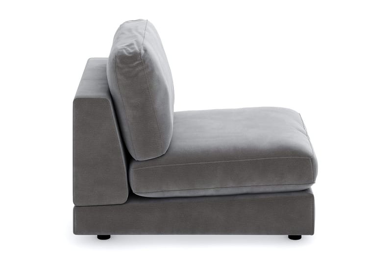 Arken 1-sits Mittmodul i Sammet 70 cm bred - Mörkgrå - Möbler - Soffa - Modulsoffa - Mittmodul