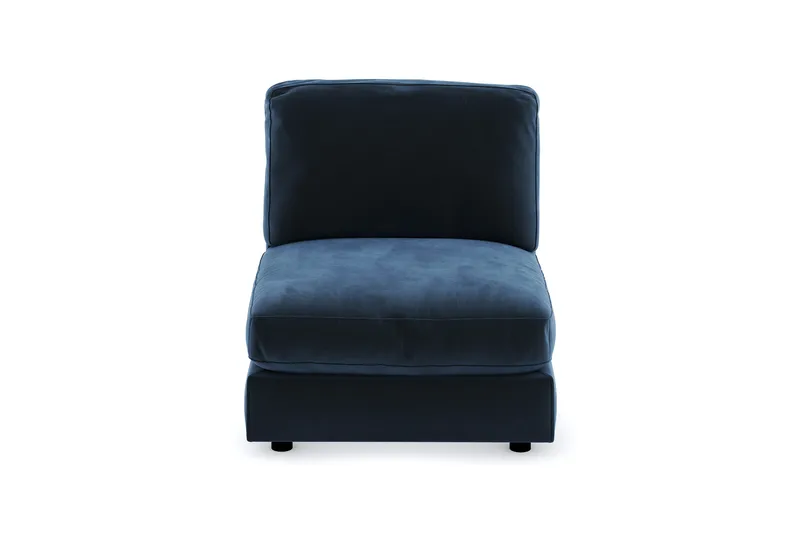 Arken 1-sits Mittmodul i Sammet 90 cm bred - Blå - Möbler - Soffa - Modulsoffa - Mittmodul