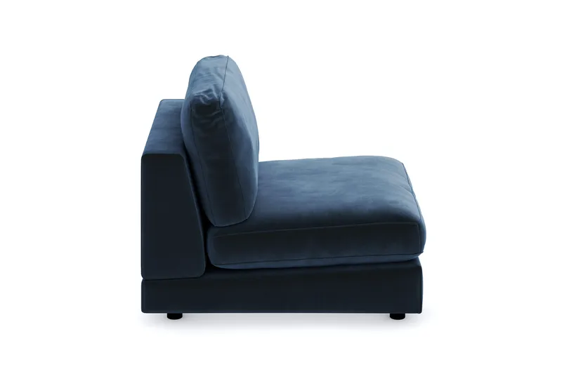 Arken 1-sits Mittmodul i Sammet 90 cm bred - Blå - Möbler - Soffa - Modulsoffa - Mittmodul