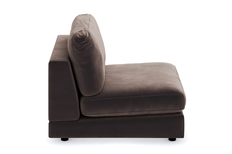 Arken 1-sits Mittmodul i Sammet 90 cm bred - Brun - Möbler - Soffa - Modulsoffa - Mittmodul