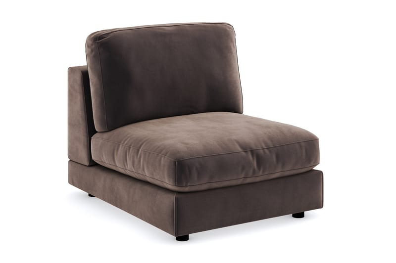 Arken 1-sits Mittmodul i Sammet 90 cm bred, Brun
