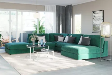 Arken 1-sits Mittmodul i Sammet 90 cm bred - Grön - Möbler - Soffa - Modulsoffa - Mittmodul