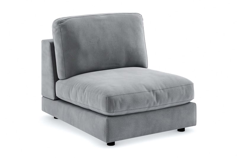 Arken 1-sits Mittmodul i Sammet 90 cm bred - Ljusgrå - Möbler - Soffa - Modulsoffa - Mittmodul