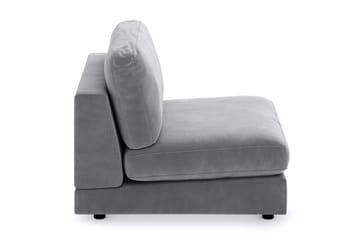 Arken 1-sits Mittmodul i Sammet 90 cm bred - Ljusgrå - Möbler - Soffa - Modulsoffa - Mittmodul