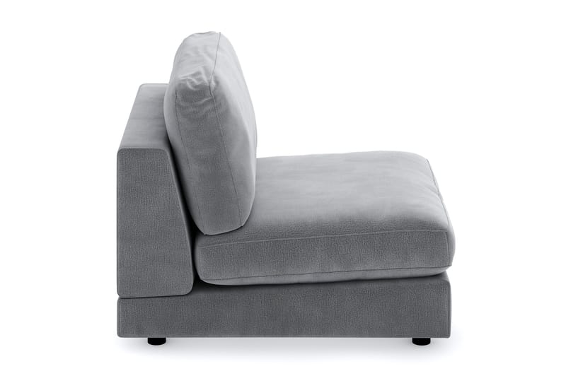Arken 1-sits Mittmodul i Sammet 90 cm bred - Ljusgrå - Möbler - Soffa - Modulsoffa - Mittmodul