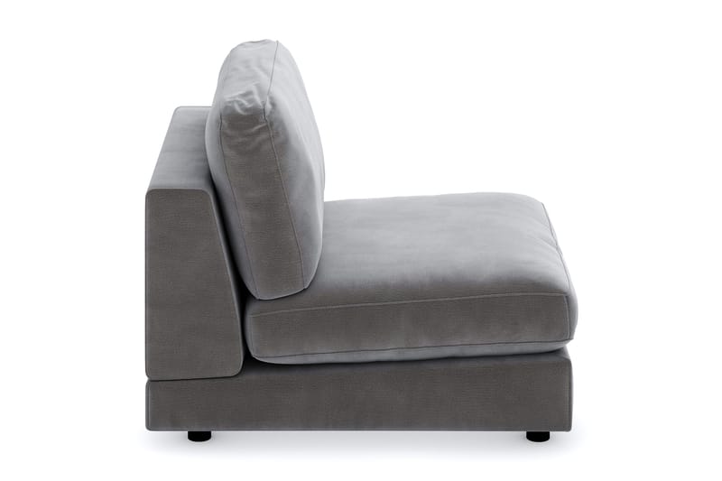 Arken 1-sits Mittmodul i Sammet 90 cm bred - Mörkgrå - Möbler - Soffa - Modulsoffa - Mittmodul