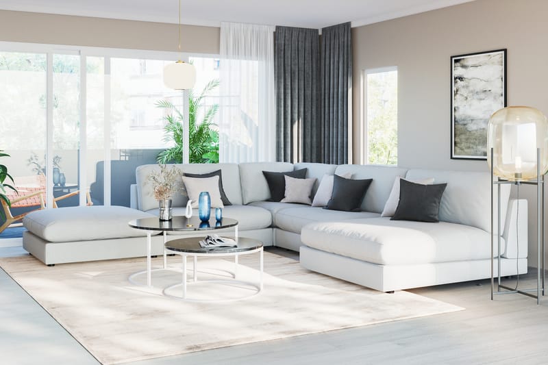 Arken 1-sits Mittmodul i Tyg 70 cm bred - Beige - Möbler - Soffa - Modulsoffa - Mittmodul