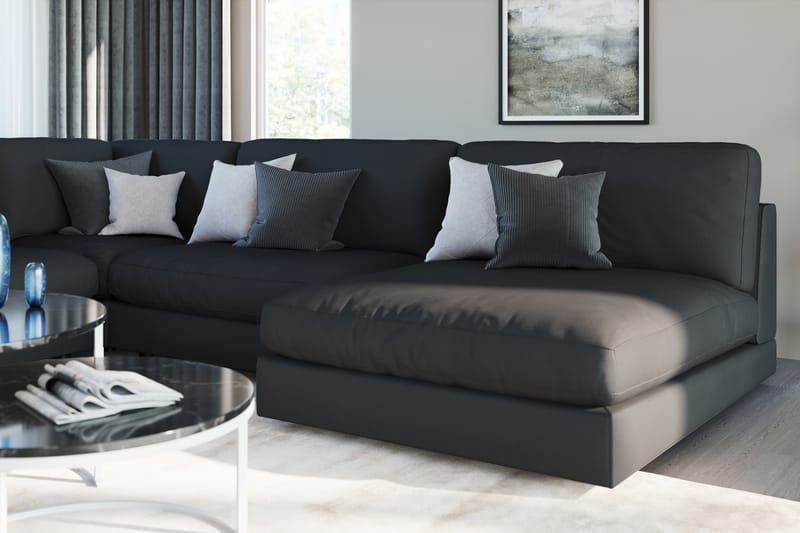 Arken 1-sits Mittmodul i Tyg 70 cm bred - Svart - Möbler - Soffa - Modulsoffa - Mittmodul
