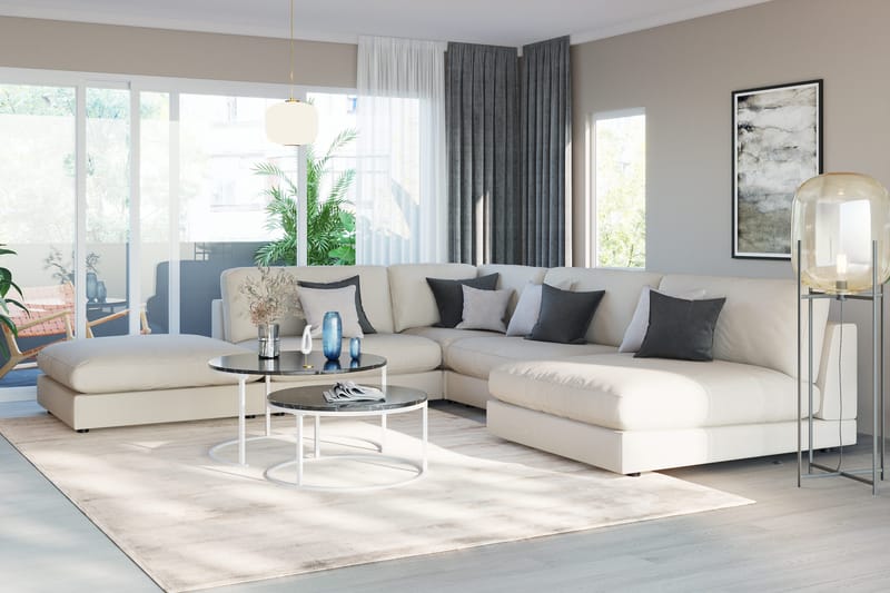 Arken 1-sits Mittmodul i Tyg 90 cm bred - Beige - Möbler - Soffa - Modulsoffa - Mittmodul