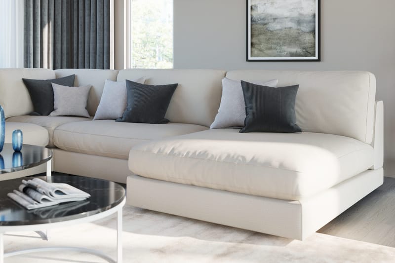 Arken 1-sits Mittmodul i Tyg 90 cm bred - Beige - Möbler - Soffa - Modulsoffa - Mittmodul