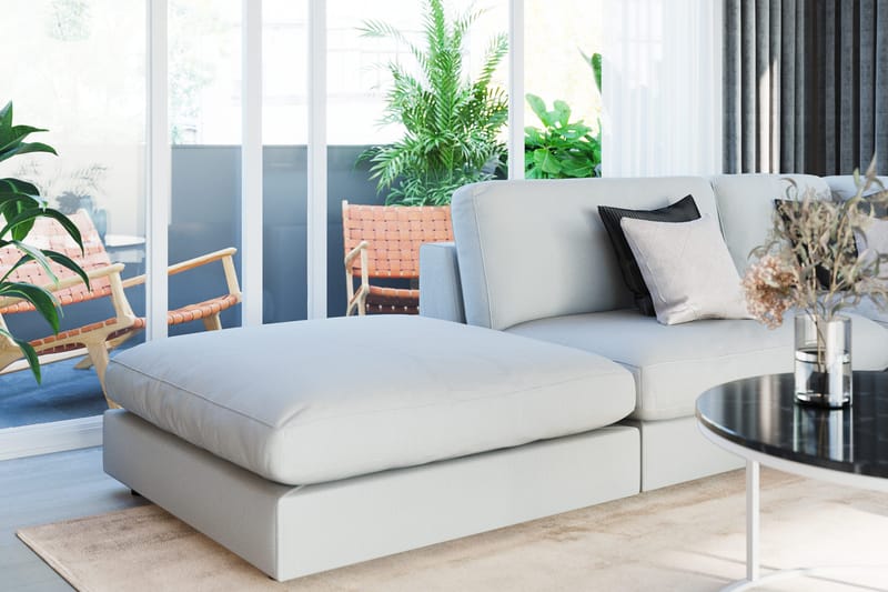 Arken 1-sits Mittmodul i Tyg 90 cm bred - Ljusgrå - Möbler - Soffa - Modulsoffa - Mittmodul