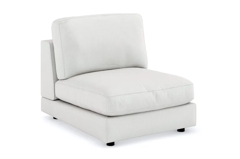 Arken 1-sits Mittmodul i Tyg 90 cm bred, Ljusgrå