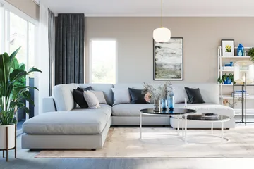 Arken 1-sits Mittmodul i Tyg 90 cm bred - Ljusgrå - Möbler - Soffa - Modulsoffa - Mittmodul