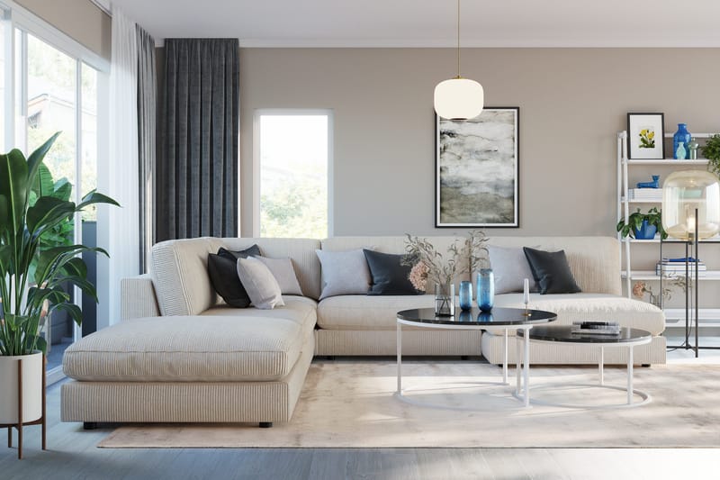 Arken 2-sits Mittmodul i Manchester 120 cm bred - Beige - Möbler - Soffa - Modulsoffa - Mittmodul