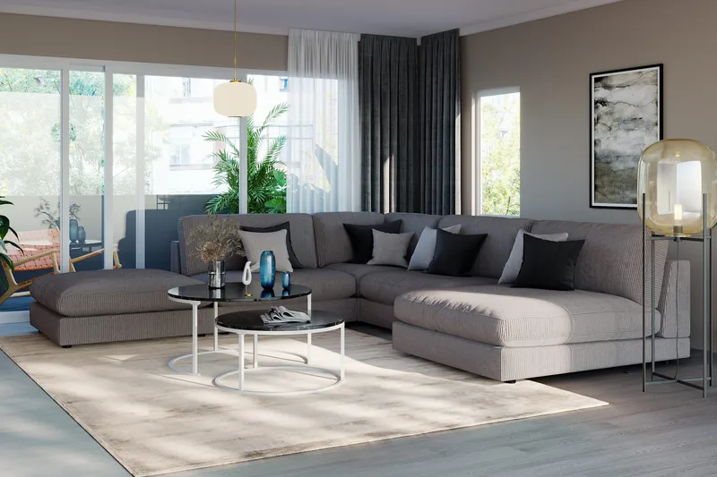 Arken 2-sits Mittmodul i Manchester 120 cm bred - Mörkgrå - Möbler - Soffa - Modulsoffa - Mittmodul