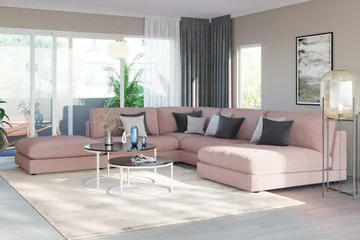 Arken 2-sits Mittmodul i Manchester 120 cm bred - Rosa - Möbler - Soffa - Modulsoffa - Mittmodul