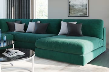 Arken 2-sits Mittmodul i Sammet 120 cm bred - Grön - Möbler - Soffa - Modulsoffa - Mittmodul