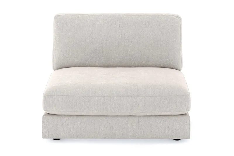 Arken 2-sits Mittmodul i Sammet 120 cm bred - Krämvit - Möbler - Soffa - Modulsoffa - Mittmodul