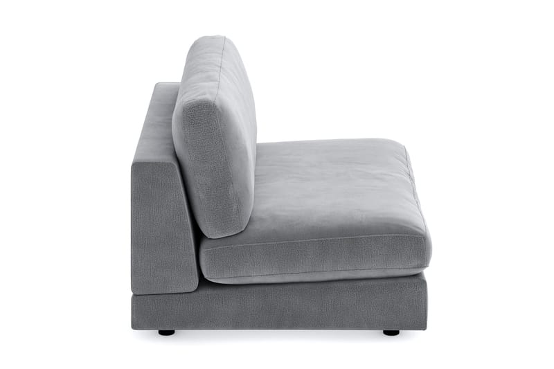 Arken 2-sits Mittmodul i Sammet 120 cm bred - Ljusgrå - Möbler - Soffa - Modulsoffa - Mittmodul
